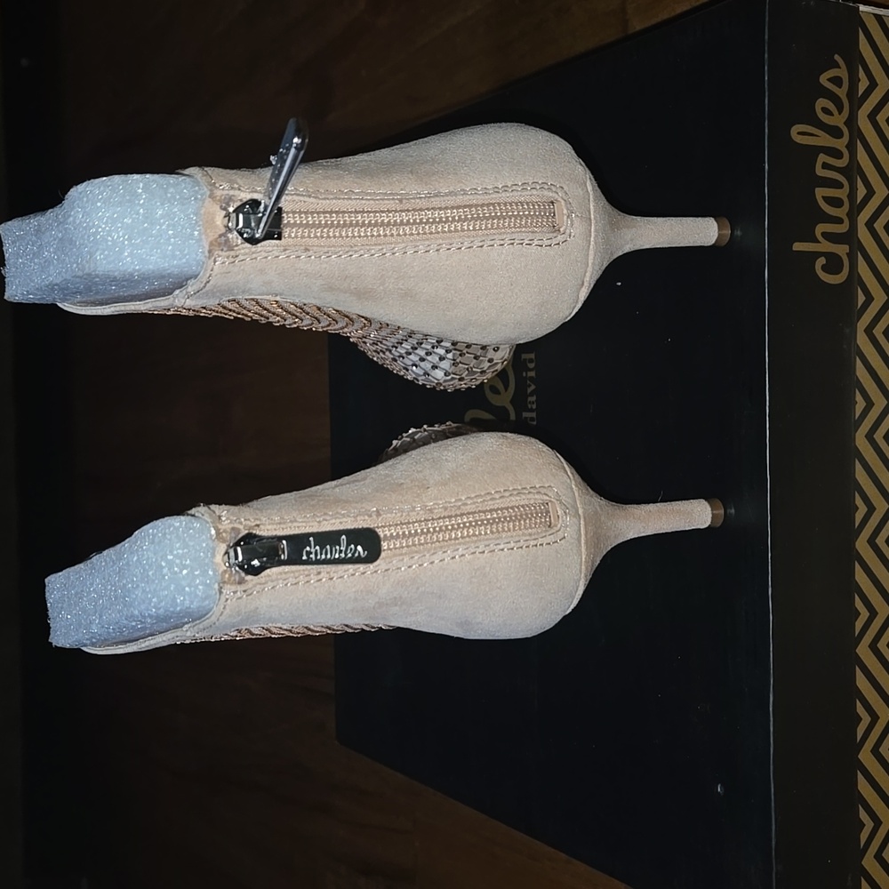 Charles David Afterhours Rhinestone Mesh Booties - Picture 10 of 11